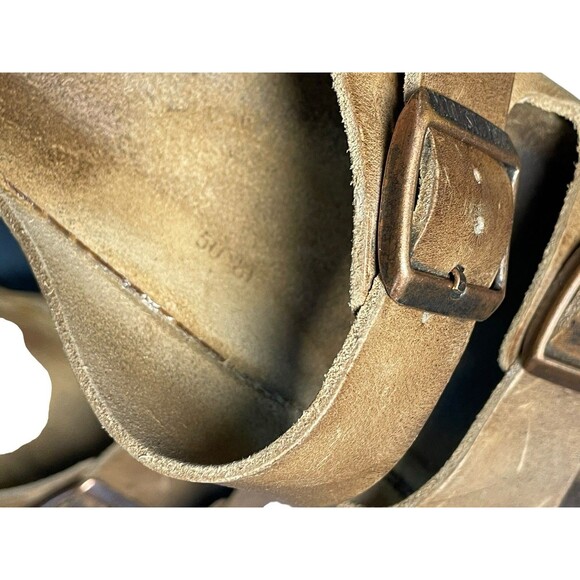 BIRKENSTOCK Arizona Leather SANDALS Oiled Leather Shoes Womens Size 7.0 Boho - Picture 9 of 11